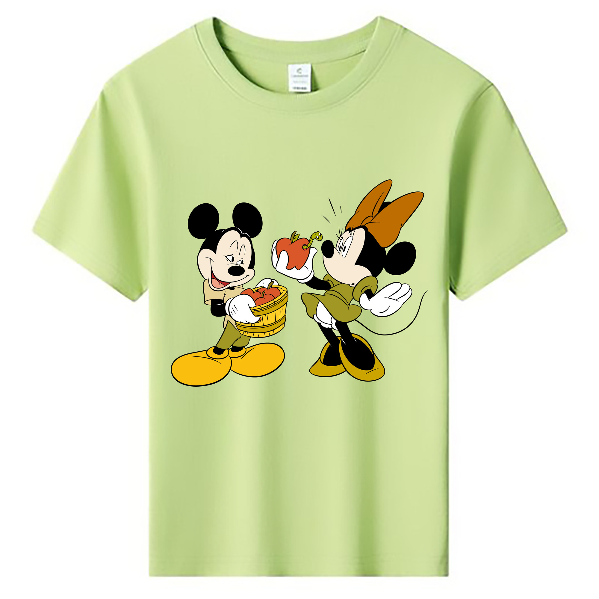 ミッキーマウス Mickey Mouse 綿100％キッズTシャツ（フロントプリント）